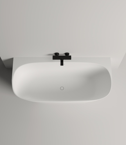 Ванна из литьевго мрамора Salini SOFIA 102512G 170х80 пристенная асимметричная - фото 3